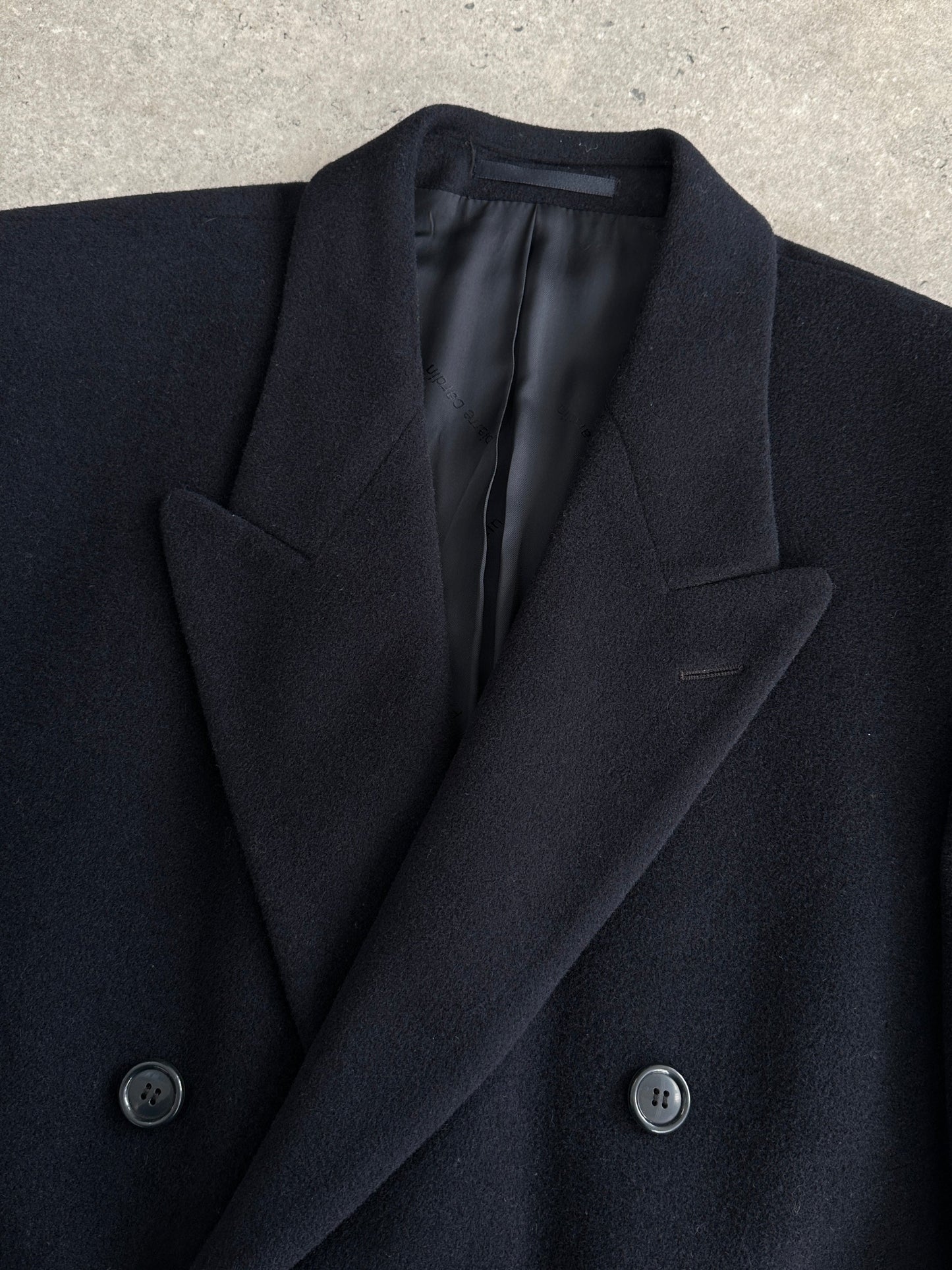 Pierre Cardin 1990s Wool Cashmere Double Breasted Floor Length Coat - XL