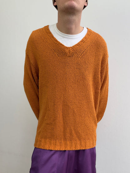 C.P. Company SS96 Scoop Neck Knit Jumper | Large, Orange