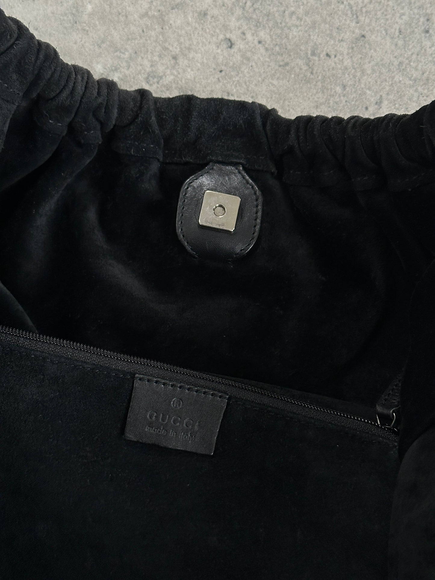 Gucci 1990s Tom Ford Suede Leather Hobo Shoulder Bag