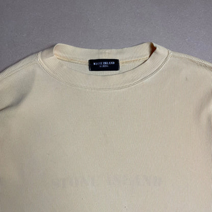 S/S 1988 Canary Yellow Marina Black Label Elastic Cotton Ribbed Ultra Light Crewneck