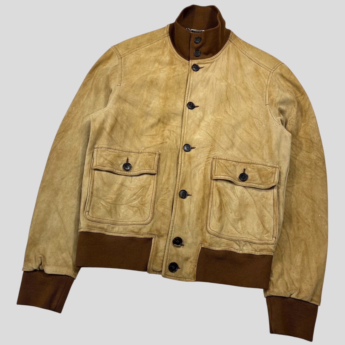Dolce & Gabanna 00’s Goatskin Leather Flight Jacket - M | Default Title, Multicoloured