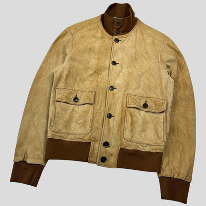Dolce & Gabanna 00’s Goatskin Leather Flight Jacket - M | Default Title, Multicoloured