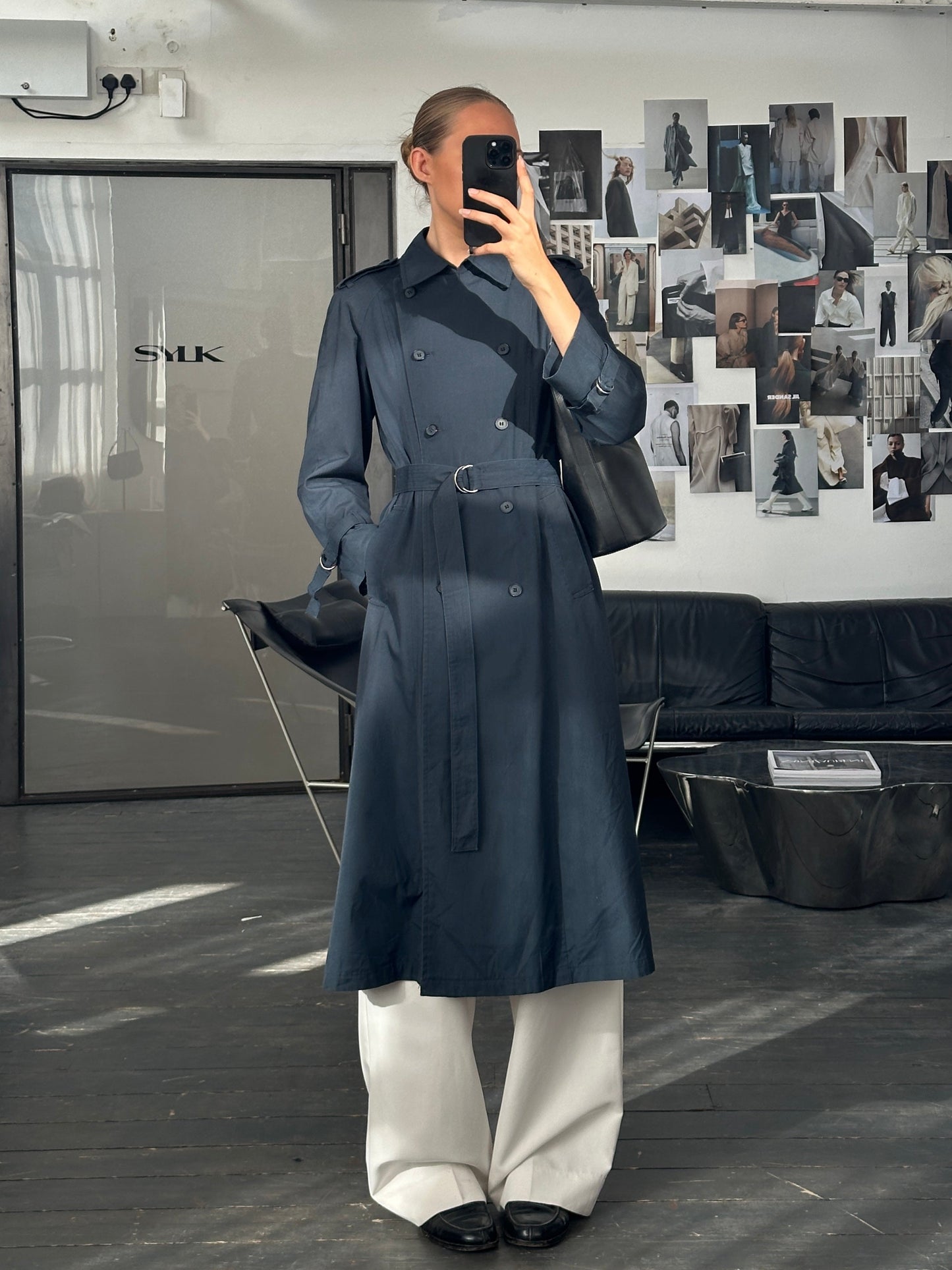 London Fog 1980s Double Breasted Cotton Trench Coat - S