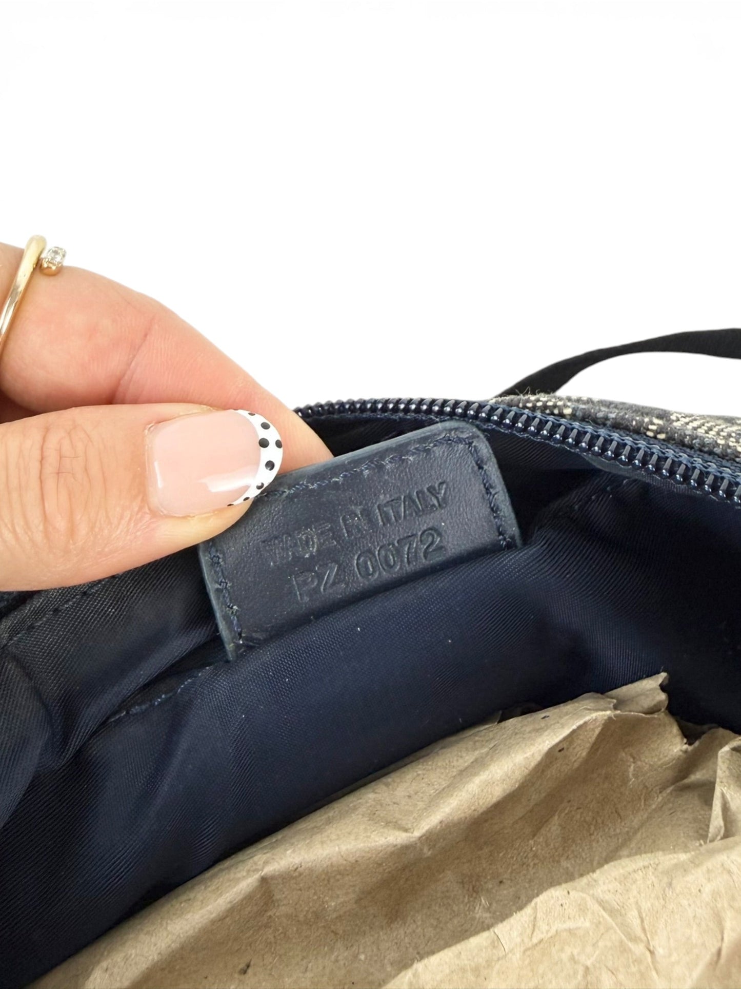 2002 Christian Dior Monogram Shoulder Bag | O/S, Navy