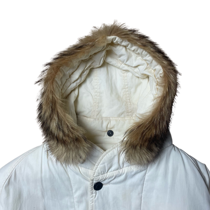 A/W 1985 White Coyote Fur Trim Hood Jock Country Jacket
