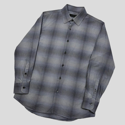 Prada Milano 2009 Shadow Check Print Shirt - M | 41, Black and White