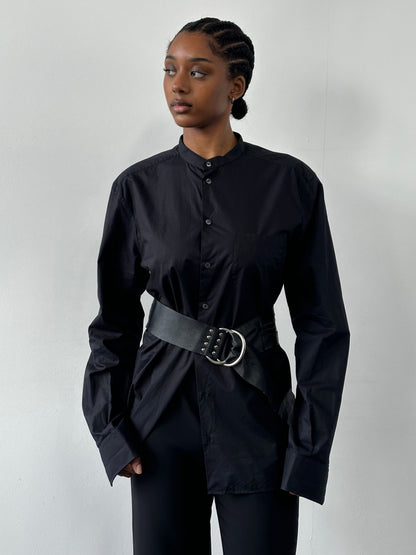 Dolce & Gabbana 2000s Cotton Collarless Shirt – M