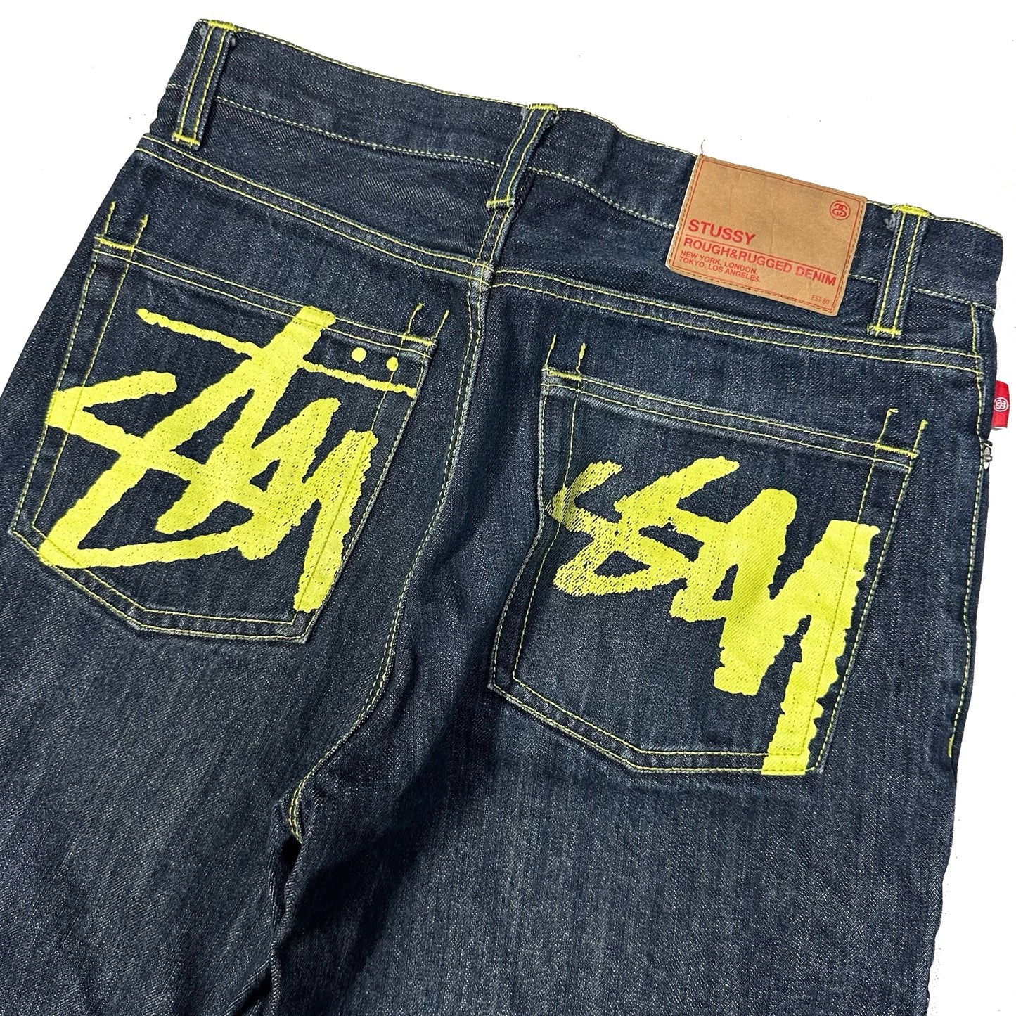 Stüssy Jorts With Yellow Print ( W30 )