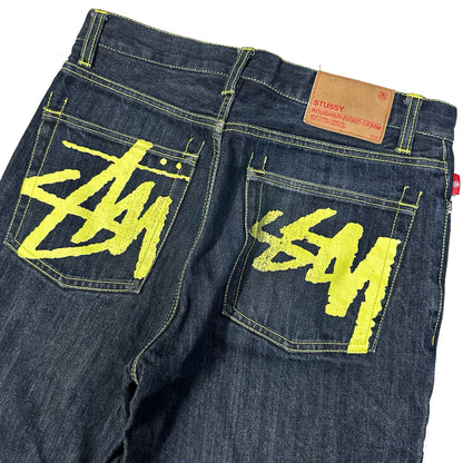 Stüssy Jorts With Yellow Print ( W30 )