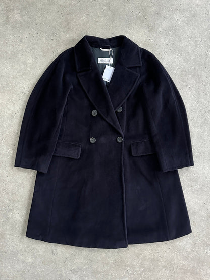 Max Mara Wool Cashmere Double Breasted A-Line Coat - L