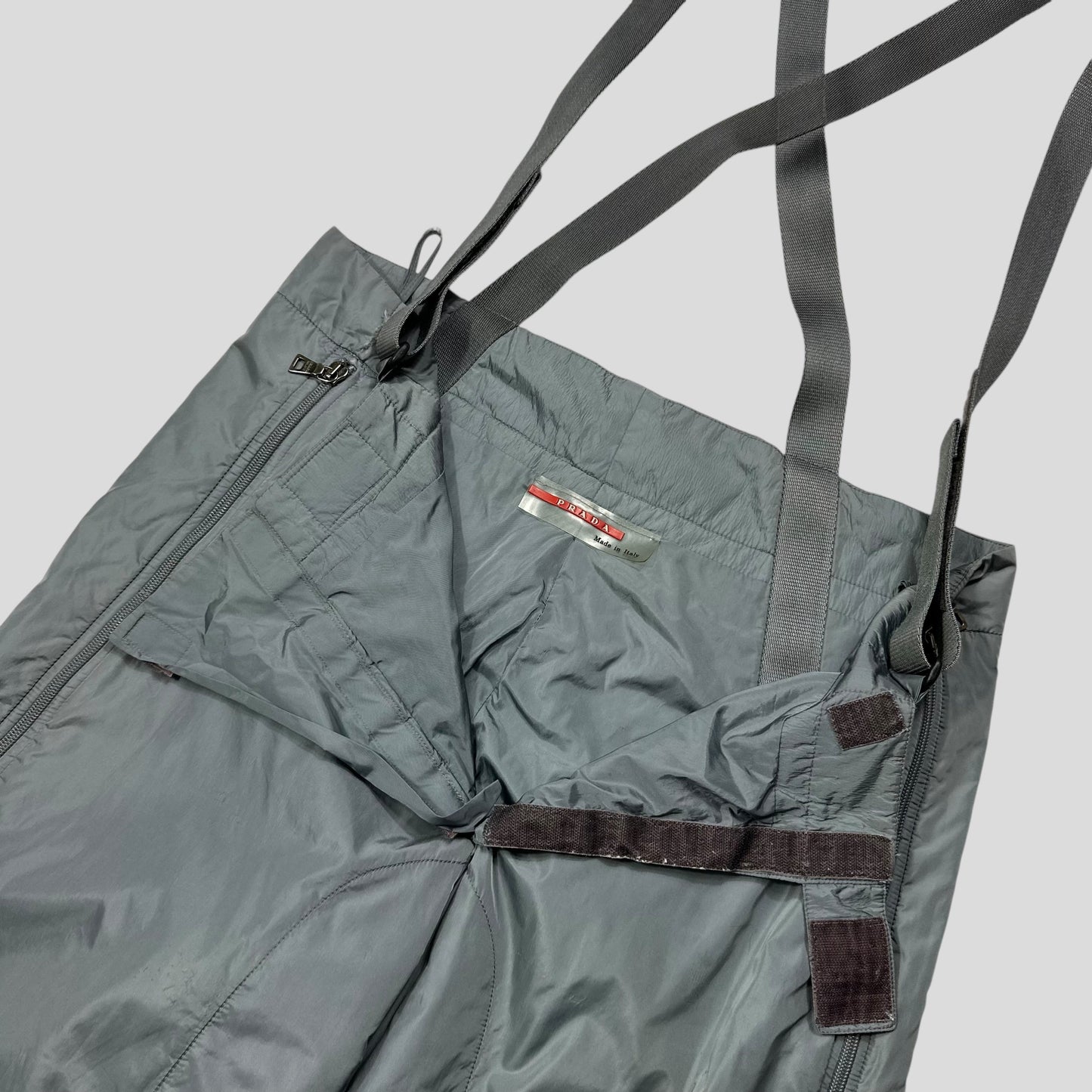 Prada Sport AW99 Bondage Strap Astro Nylon Padded Ski Trousers - IT50