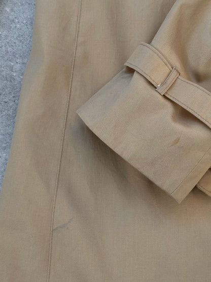 Christian Dior Paris 1980s Cotton Double Breasted Trench Coat - L