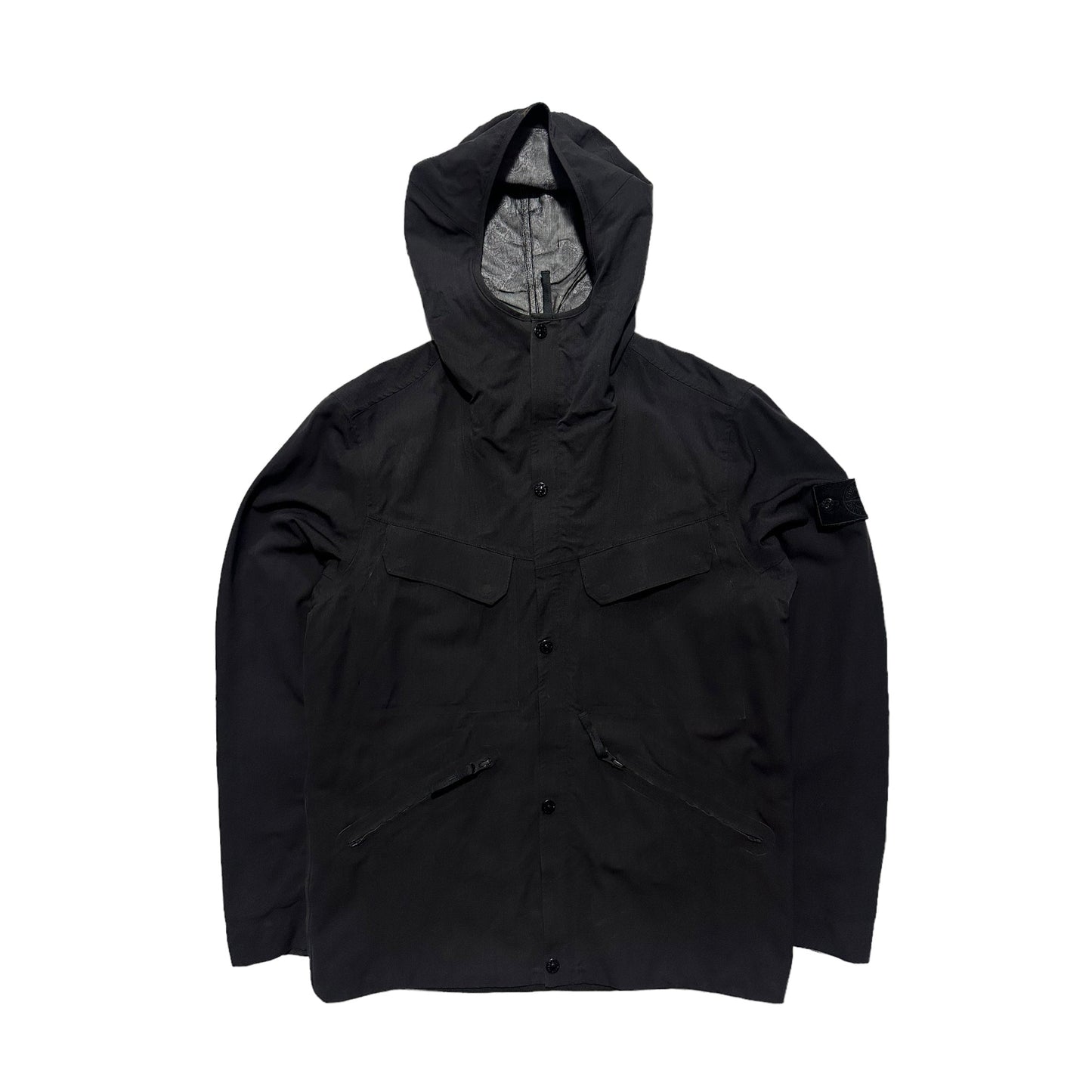 Stone Island Ghost Water Repellent Wool Zip Up Jacket