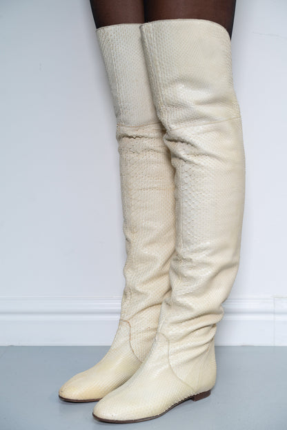 CHLOE SNAKESKIN BOOTS (EU 36) | DEFAULT TITLE, Yellow