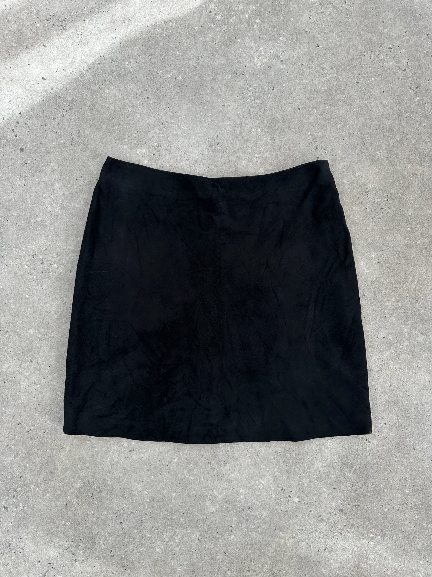 Gianni Versace 1990s Suede Mini Skirt - W30
