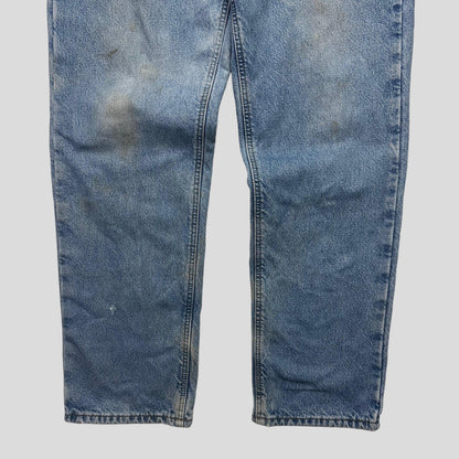 Carharrt 00’s Flannel Lined Light Wash Denim Jeans - 32-34 - Known Source