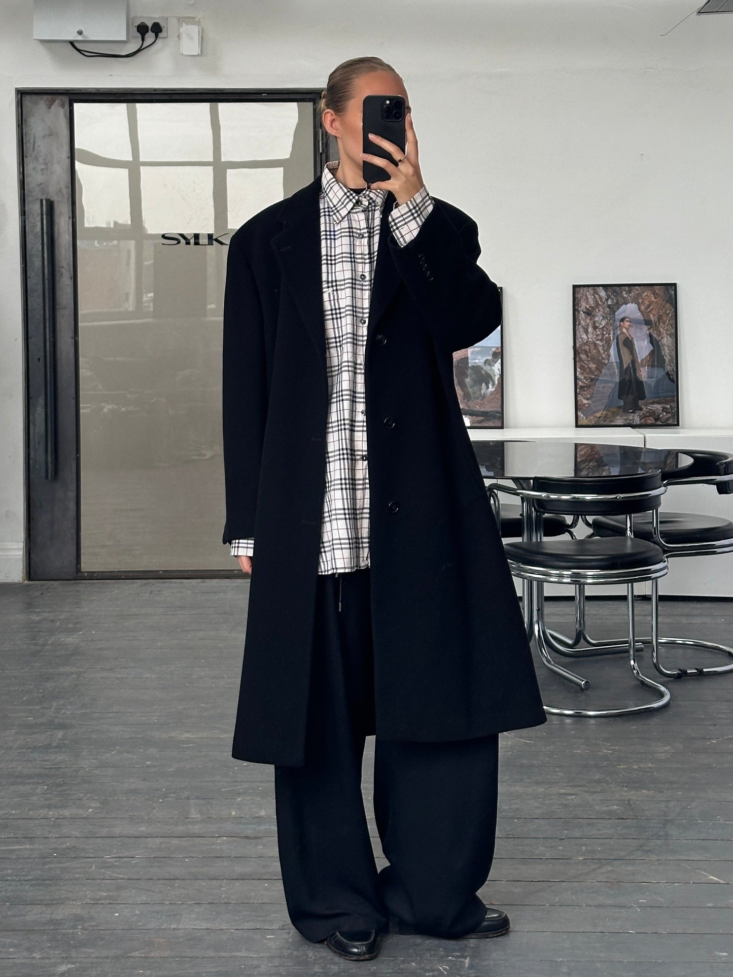 Vintage 1990s Wool Single Breasted Coat - XL