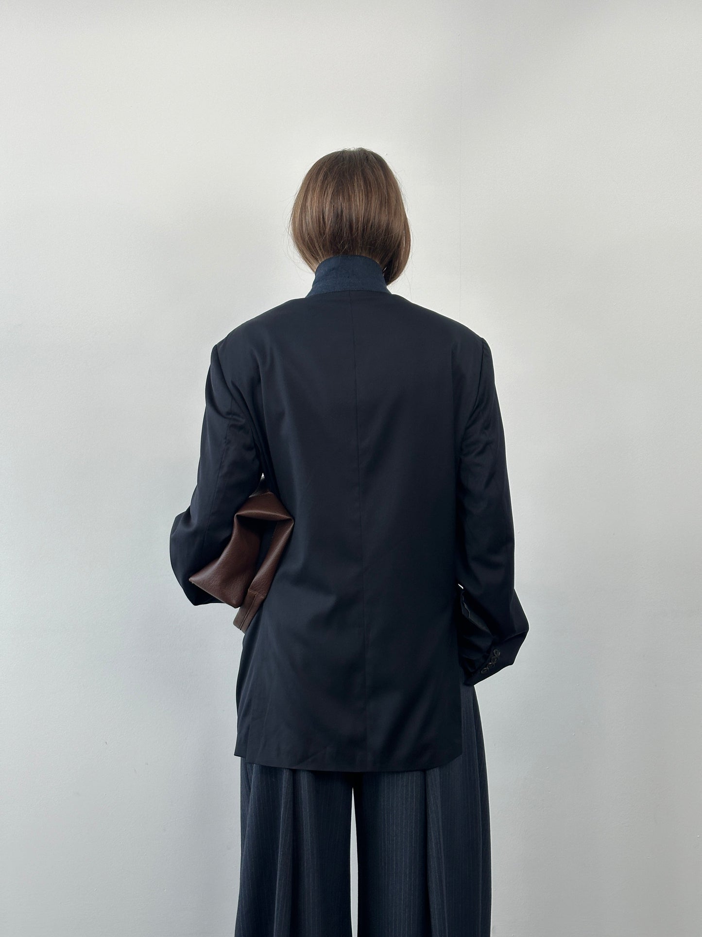 Rene Lezard x Loro Piana 2000s Single Breasted High Neck Wool Blazer - 40L/L