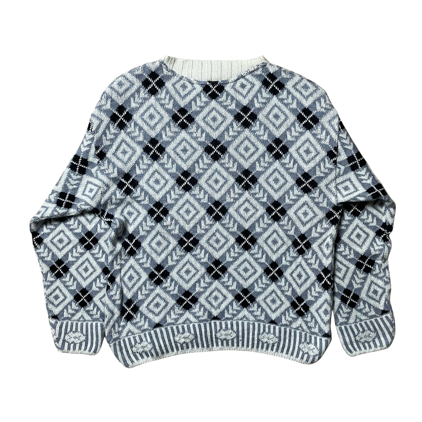 A/W 1985 Ideas From Massimo Osti Diamond Pattern Knitted Jumper