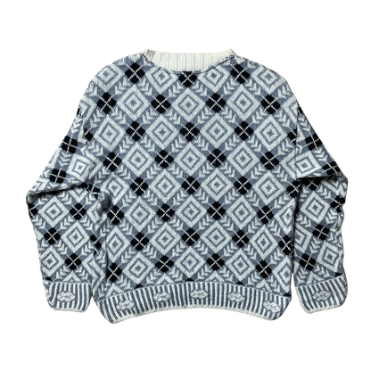 A/W 1985 Ideas From Massimo Osti Diamond Pattern Knitted Jumper