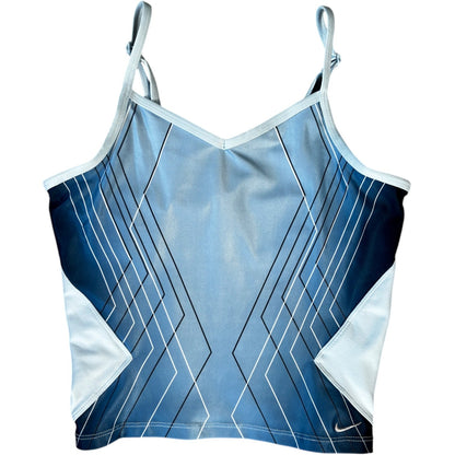 Nike 00’s Geometric Pattern Strapped Cami Top Size 6/8 | 6/8, Blue
