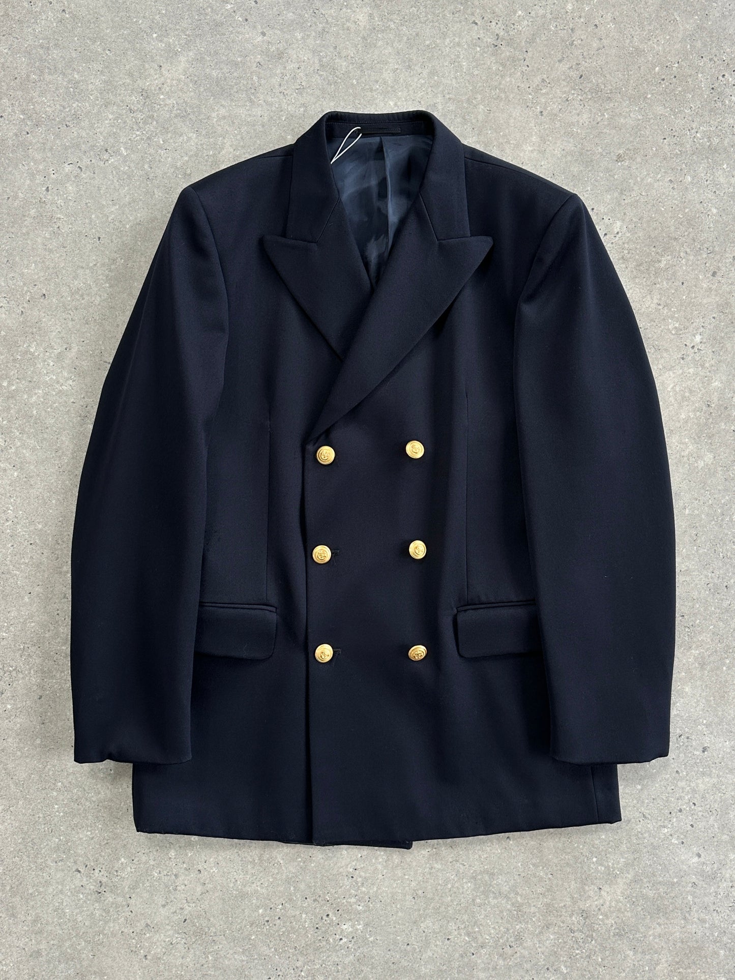 Vintage Bespoke Button Wool Double Breasted Blazer - 42L/L