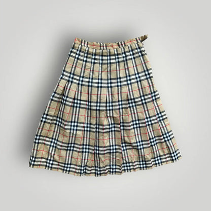 Burberry 1980's Pleated Wool Skirt 28"