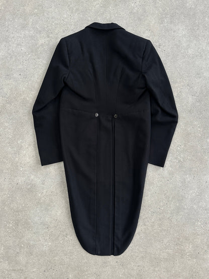 Vintage 1960s Wool Double Breasted Tuxedo Tailcoat Blazer - M