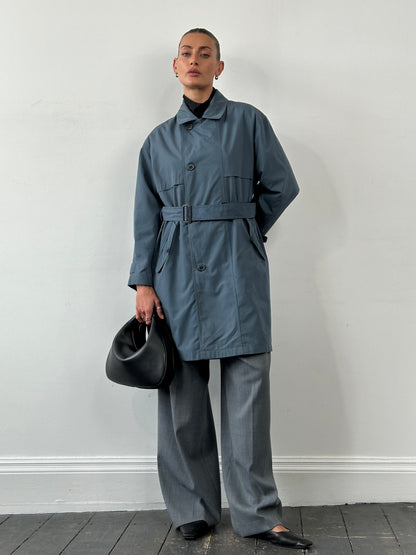 Yves Saint Laurent Diffusion Hommes 1980s Belted Trench Coat - L