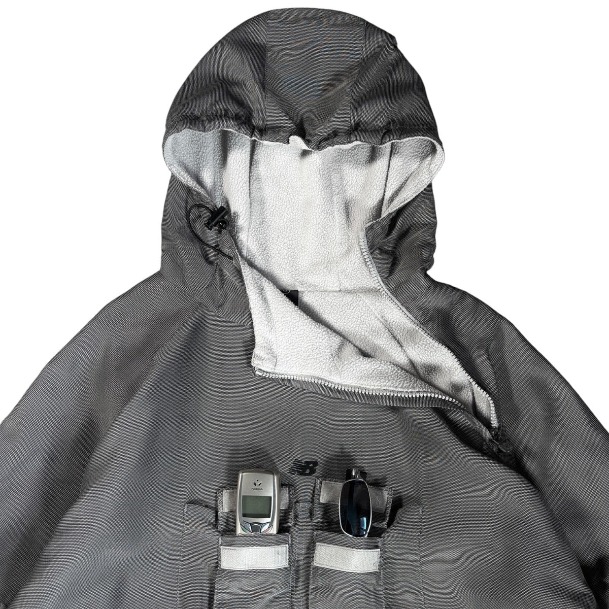New Balance 00’s Iridescent Asymmetric Cargo Pocket Jacket L | Large, Grey