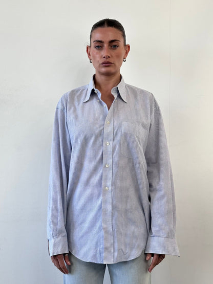 Yves Saint Laurent 90s Check Cotton Shirt - L/XL