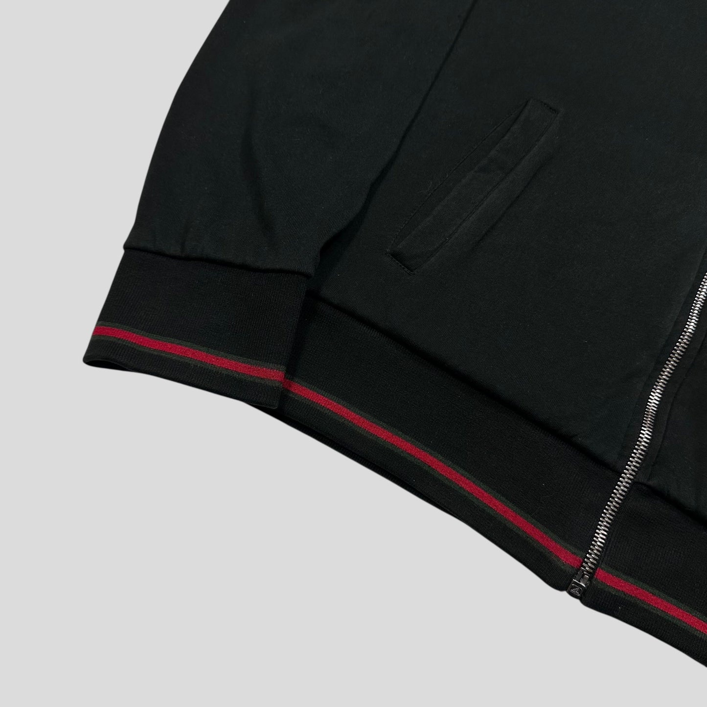 Gucci 2008 GG Logo Web Teddy Cotton Lined Track Jacket - M/L | Default Title, Black