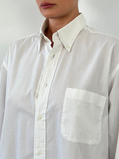 Yves Saint Laurent 90s Cotton Logo Shirt - XL