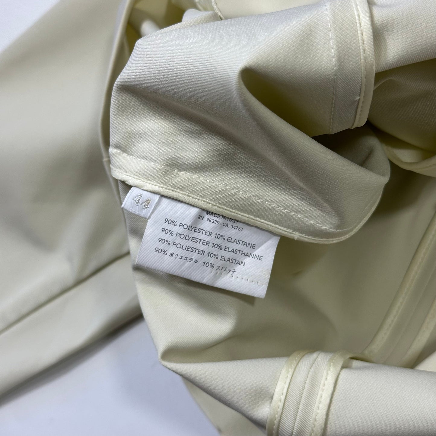 Prada Milano SS99 Tecno Stretch Belted Blazer Jacket - IT44 | Default Title, Cream