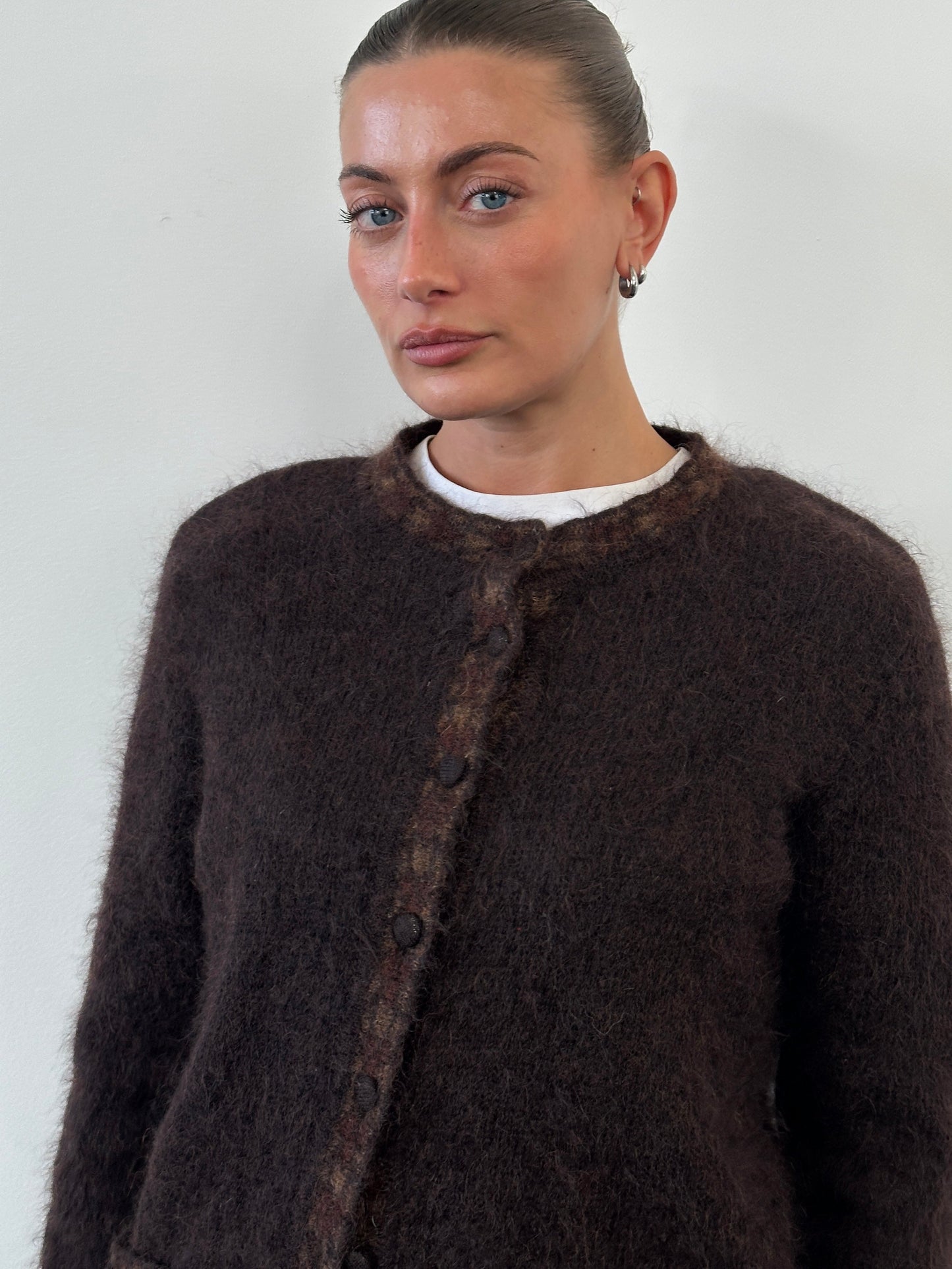 Italian Vintage 1990s Mohair Cardigan - S/M