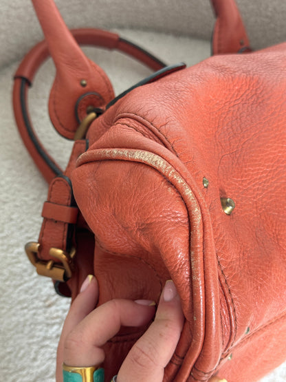 2006 Chloe Paddington Burnt Orange Leather Handbag | O/S, Gold