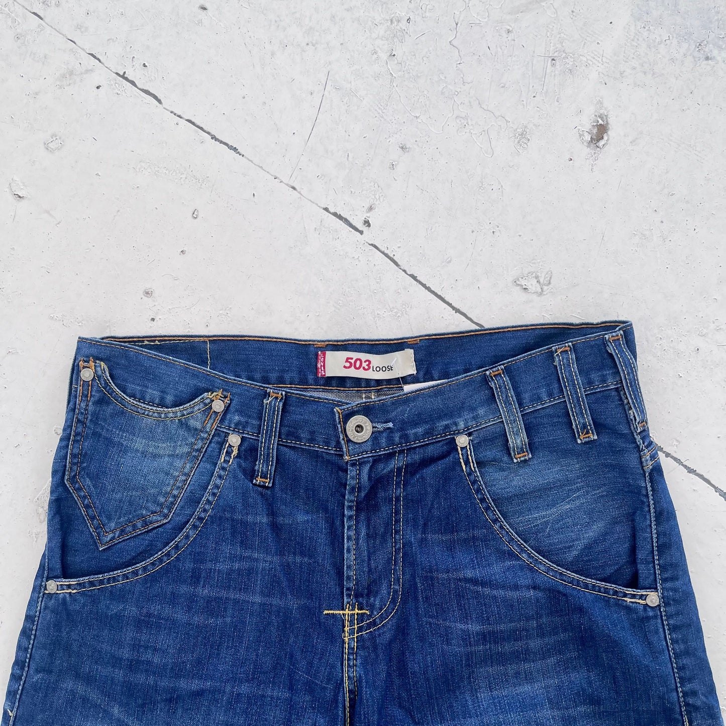 vintage 503 levis buckleback shorts | Blue, Blue