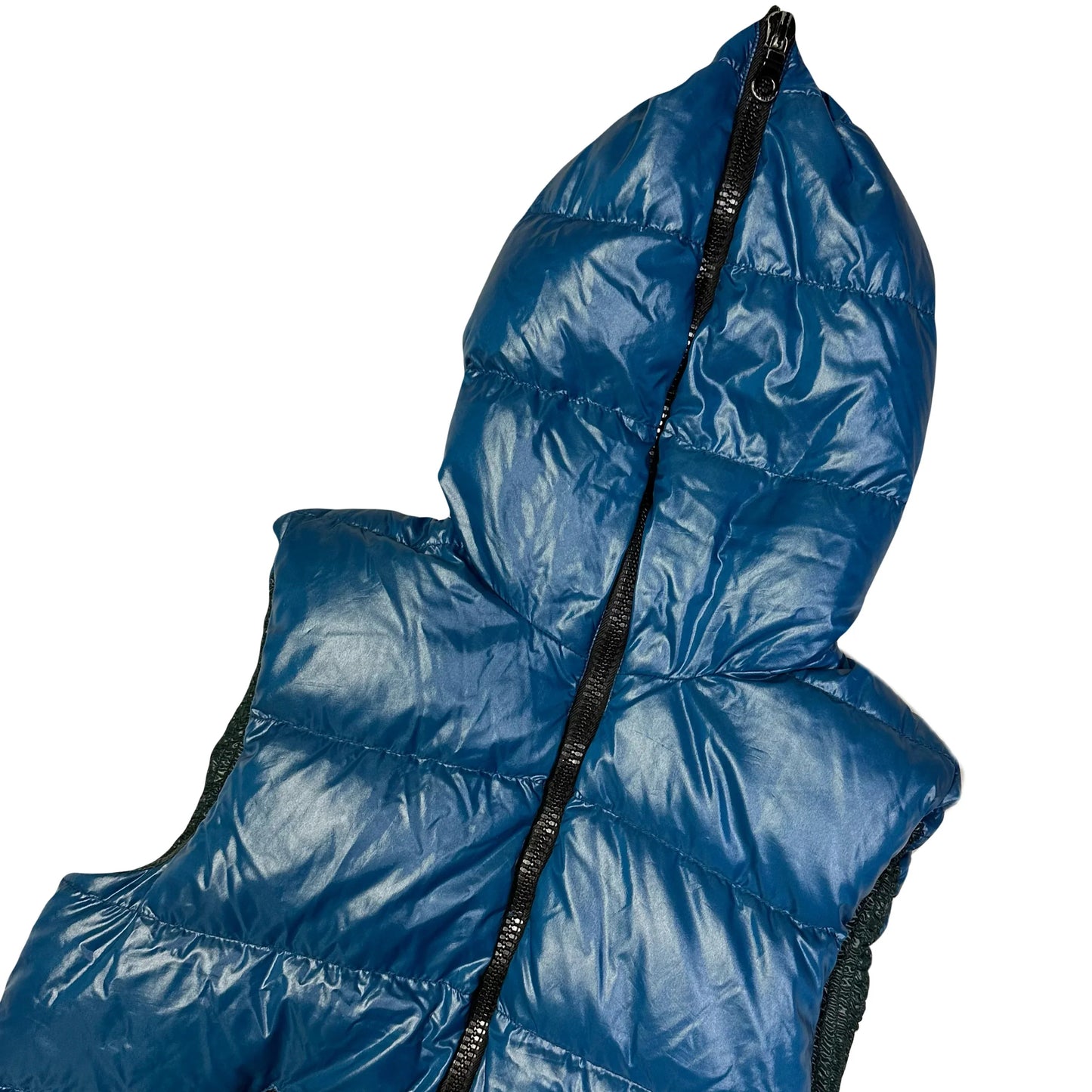 Duvetica Hooded Puffer Gilet In Blue ( S )