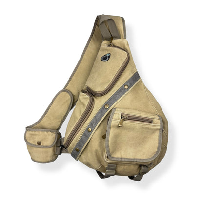 2000's Canvas Multipocket Sling Bag | Default Title, Red