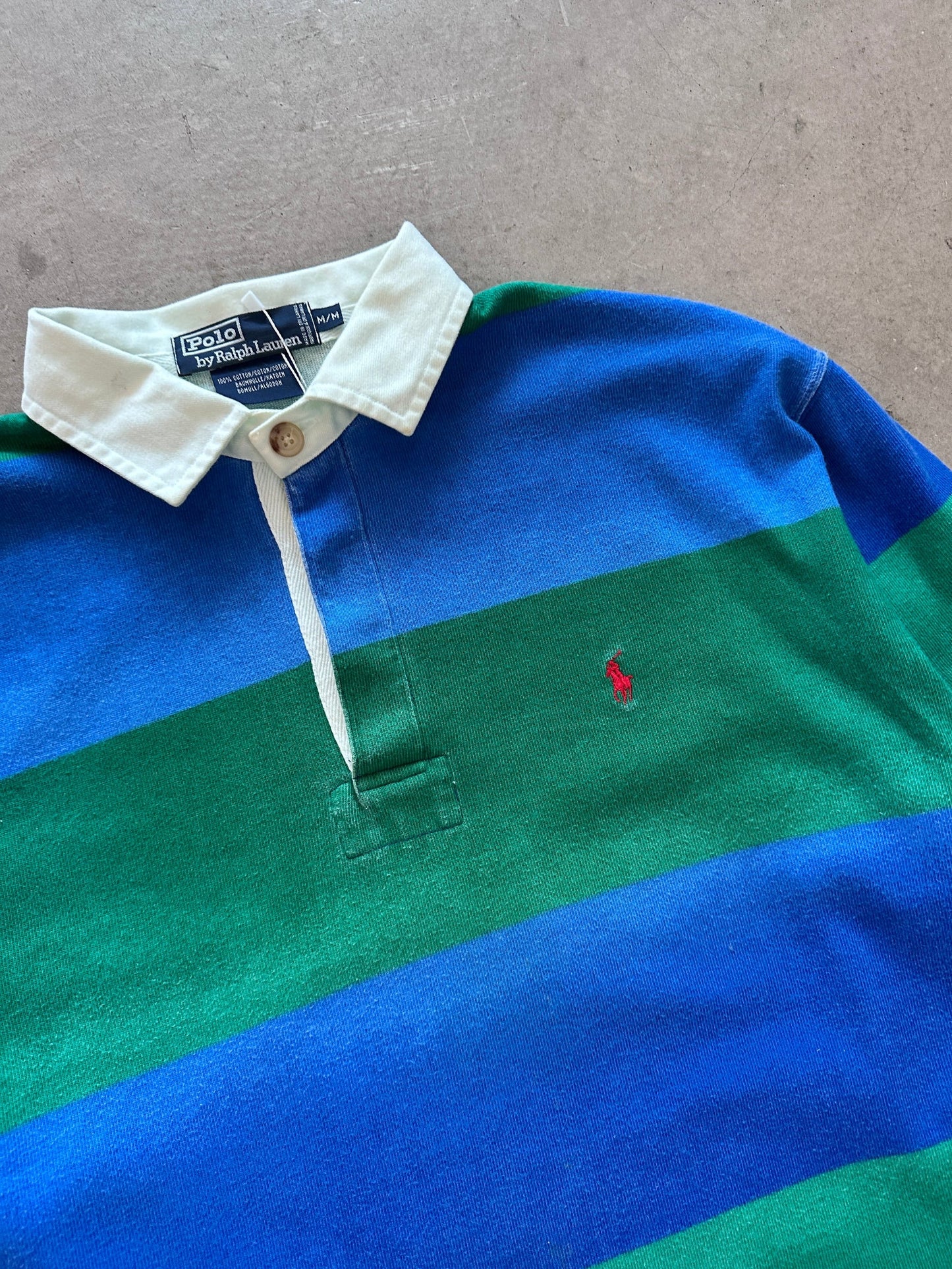 1990's Ralph Lauren Faded Rugby Shirt - M | Default Title, Red