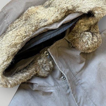 C.P. Company AW/04 Hemp Cotton Coyote Fur 3 in 1 Parka Coat 50