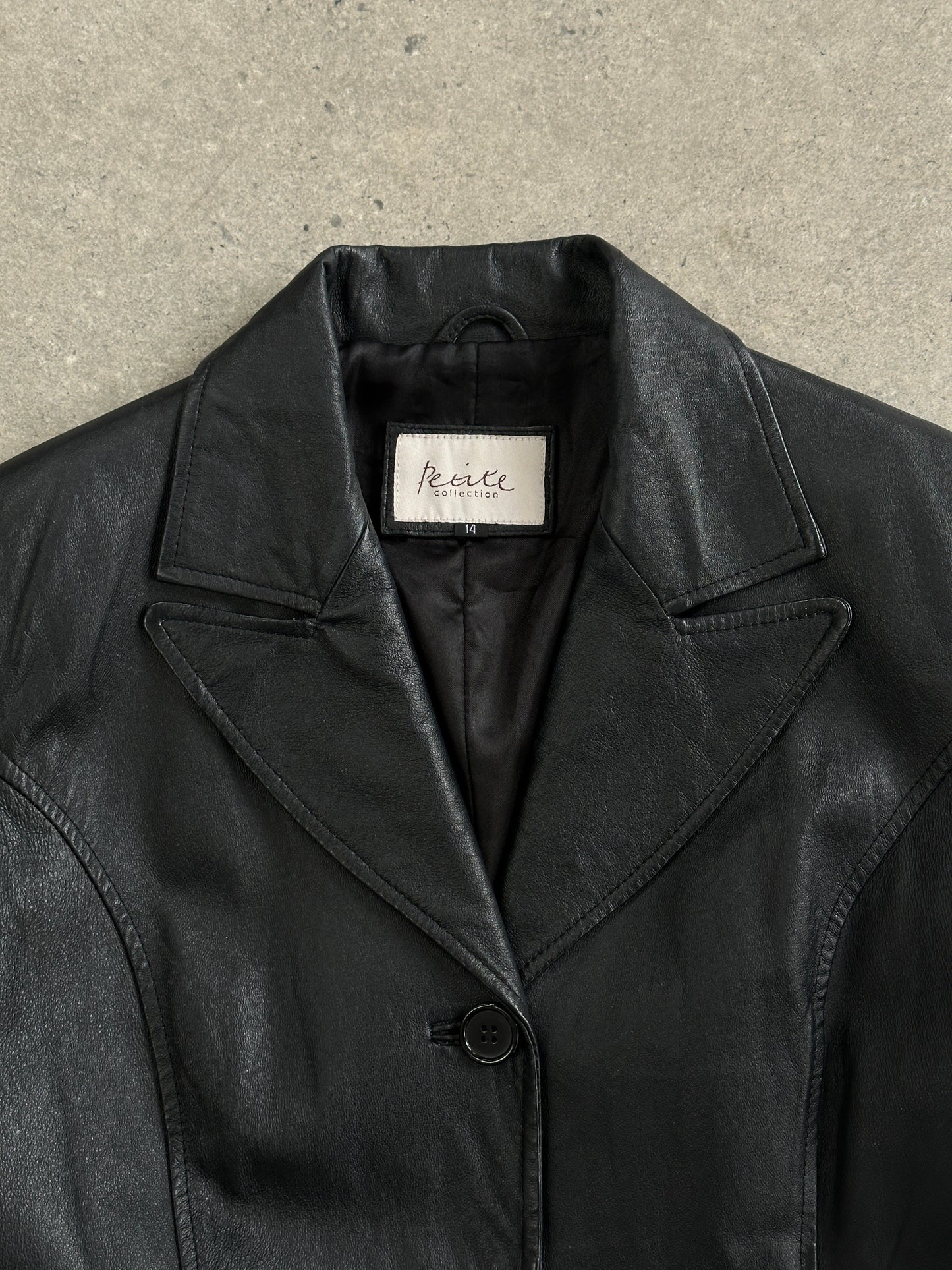 Vintage 1990s Floor Length Leather Trench Coat - S/M