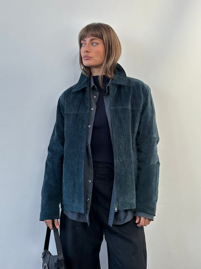 Balmain Paris 1990s Suede Zip Jacket - L