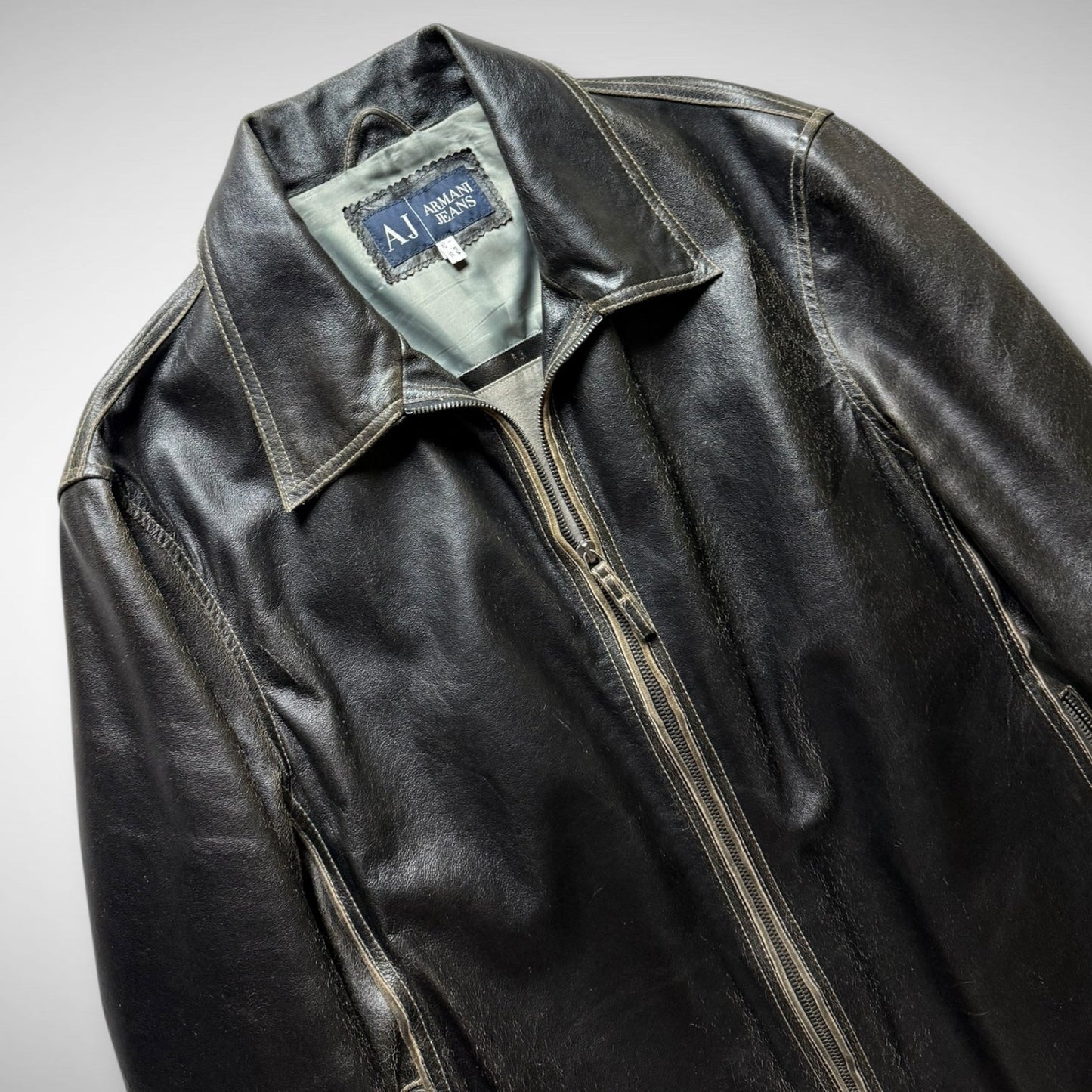 Armani Jeans Leather Jacket (2000s)