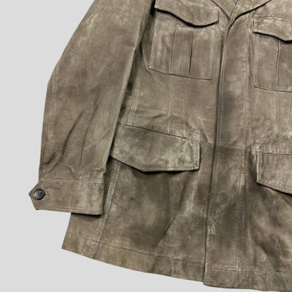 Gucci by Tom Ford FW03 Suede Leather Western Military Jacket - IT54 (L) | Default Title, Multicoloured