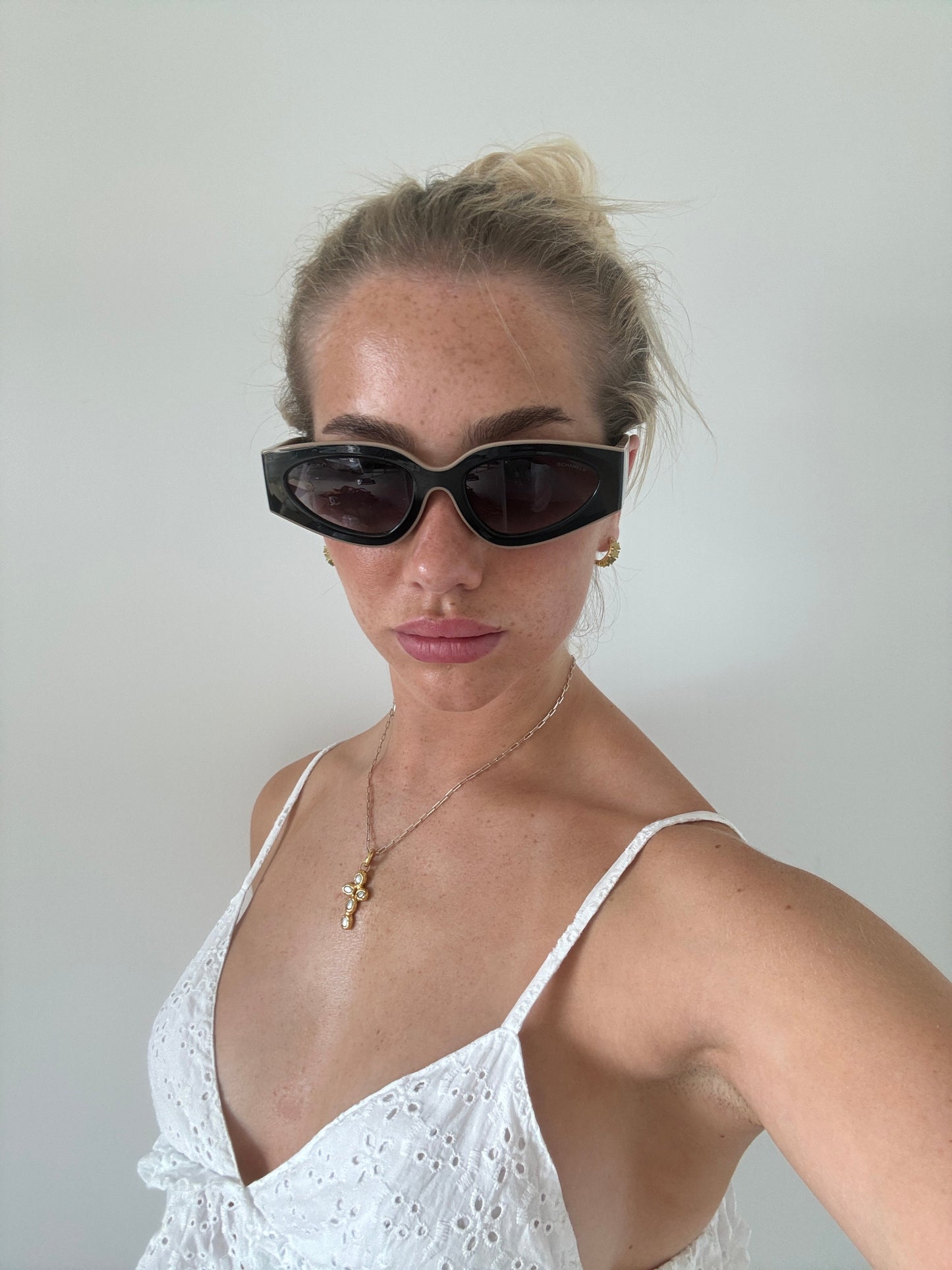 Chanel CC Cat Eye Sunglasses | O/S, Brown