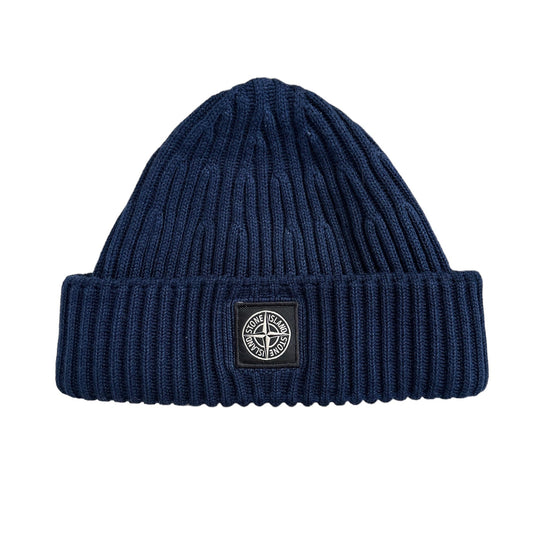 Stone Island Patch Logo Ribbed Beanie