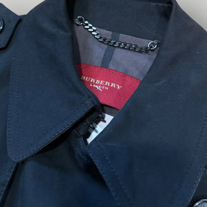 Burberry Women's Double Breasted Belted Short Trench Coat S