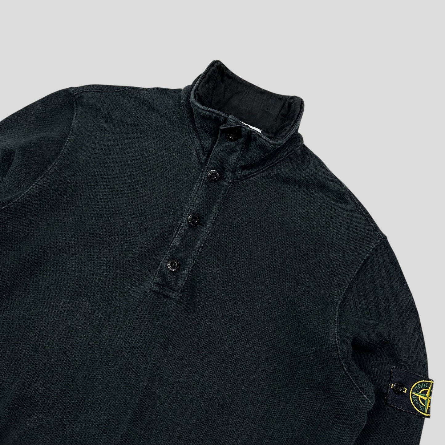 Stone Island AW09 Heavy Cotton 1/4 Button Pullover Jumper - L