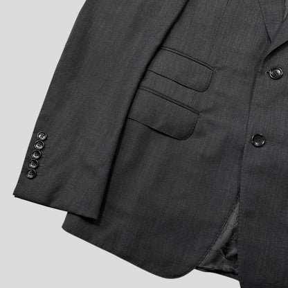 Gucci 00’s Textured Wool Suit Blazer + Trousers - IT46 (S/M) | Default Title, Grey